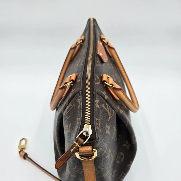 COA INCLUDED - (MM) Louis Vuitton Turen Women's Handbag Monogram Brown 2-Way - Picture 11 of 16